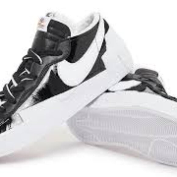 Nike Blazer Low Sacai Black Patent Leather size 11.5 DM6443-001 - Picture 2 of 11